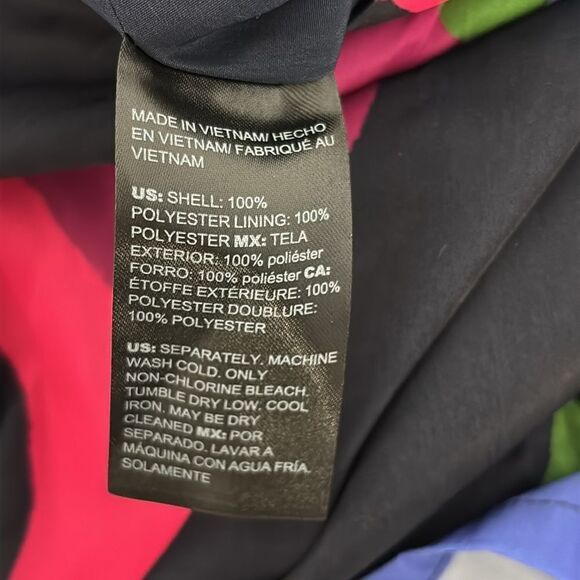 NWT Chico's Midi Dress 2/Large Trapese Back Wild Palm Sleeveless Artsy Abstract - Picture 6 of 14